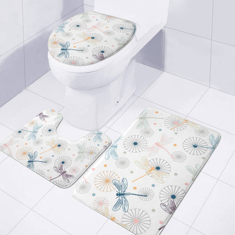 Image of Dragonfly Toilet Three Pieces Set