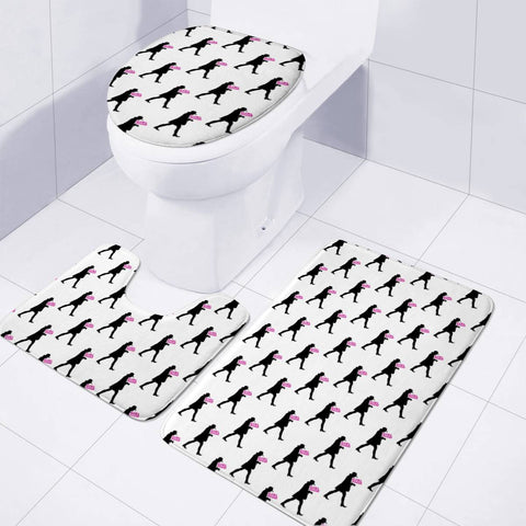 Image of Girl Power Concept Print Pattern Toilet Three Pieces Set