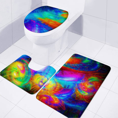 Image of Swirls Of Energy. Toilet Three Pieces Set