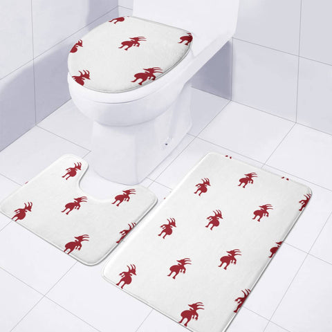 Image of Sketchy Monster Drawing Print Pattern Toilet Three Pieces Set