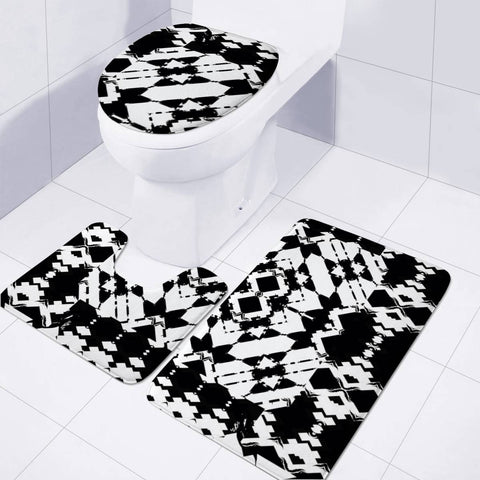 Image of Black Toilet Three Pieces Set