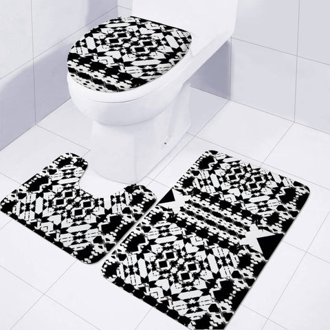 Image of Black Toilet Three Pieces Set