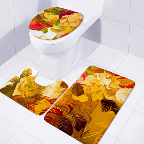 Image of Golden Roses Toilet Three Pieces Set