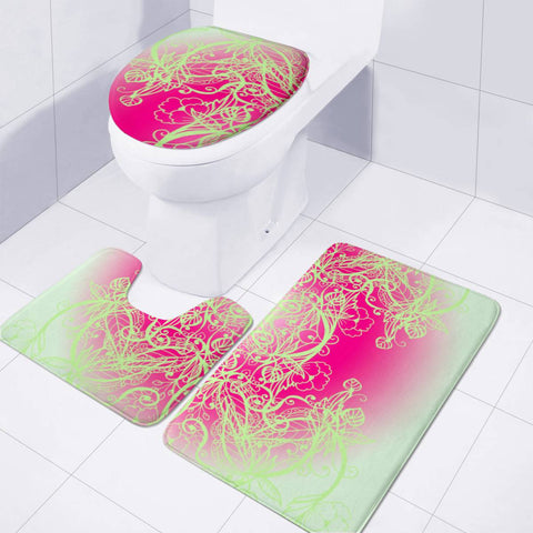 Image of Pink Toilet Three Pieces Set