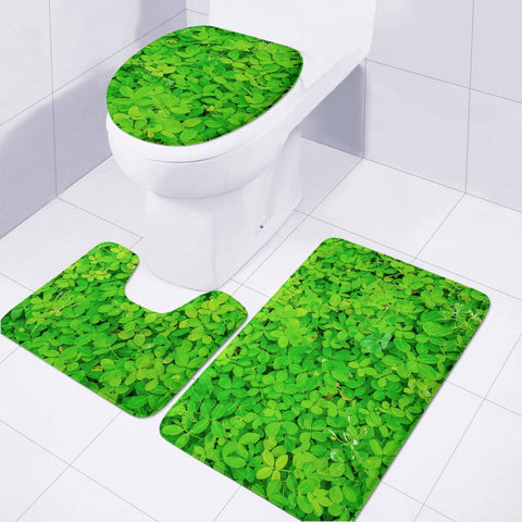 Image of Nature Print Texture Design Toilet Three Pieces Set