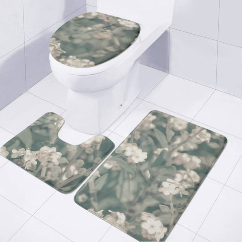 Image of Beauty Floral Scene Photo Toilet Three Pieces Set