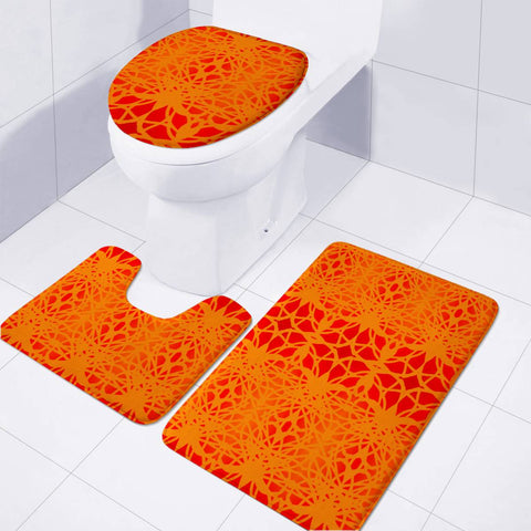 Image of Orange Toilet Three Pieces Set