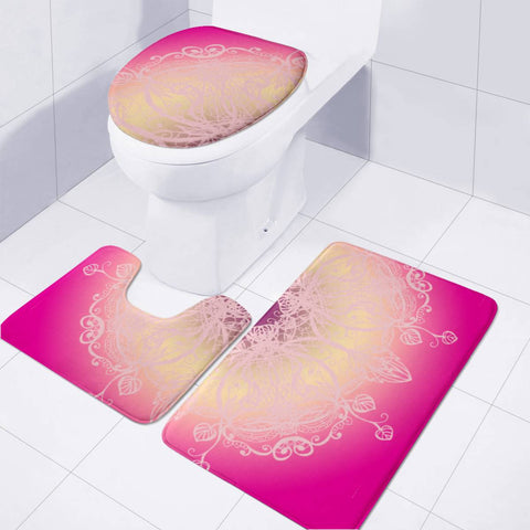 Image of Pink Toilet Three Pieces Set