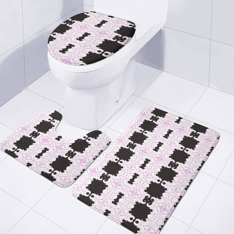 Image of Black Toilet Three Pieces Set