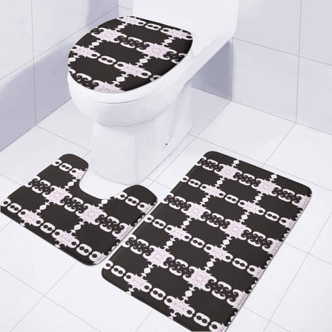 Image of Black Toilet Three Pieces Set