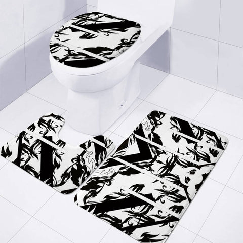 Image of Black Toilet Three Pieces Set