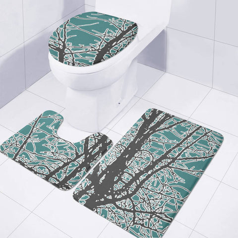 Image of Nature Vector Style Illustration Toilet Three Pieces Set
