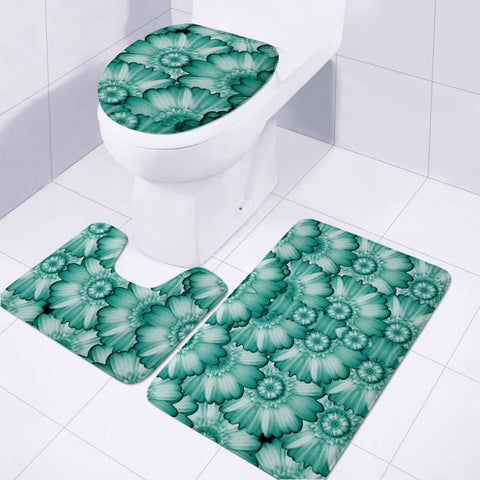 Image of Sea And Florals In Deep Love Toilet Three Pieces Set