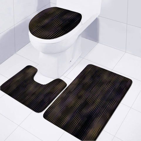 Image of Abstrait Lignes Marron Toilet Three Pieces Set