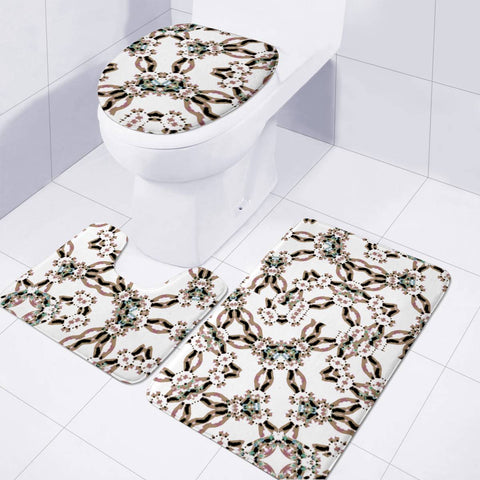 Image of Luxury Modern Fractal Print Toilet Three Pieces Set