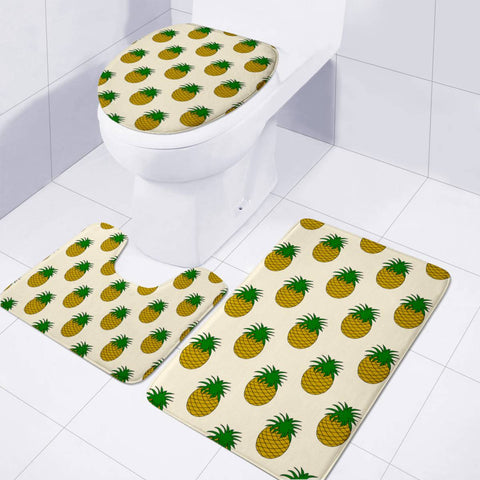 Image of Pattern Ananas Toilet Three Pieces Set