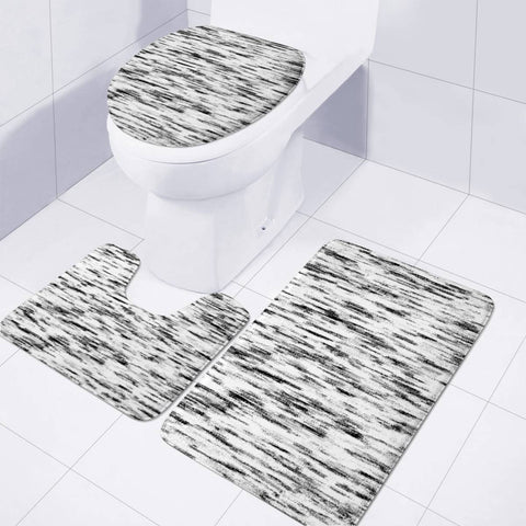 Image of Texture Noir/Gris Toilet Three Pieces Set