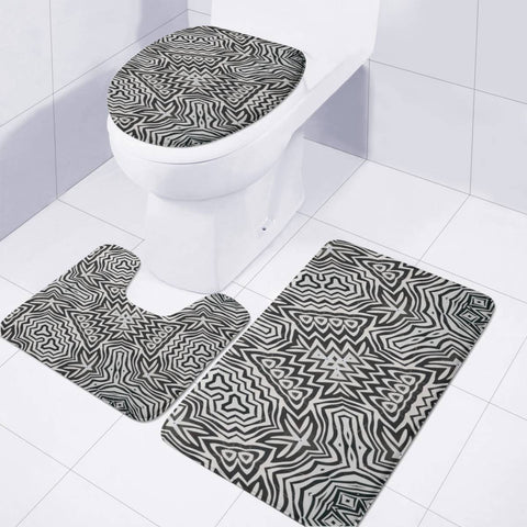 Image of Abstrait Zebrés Toilet Three Pieces Set