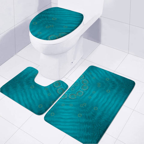 Image of Spiritual Sun Is Raising Over The Peace Of Mind Sea Toilet Three Pieces Set