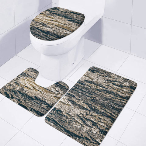 Image of Surface Texture Print Toilet Three Pieces Set