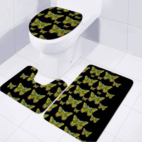 Image of Butterflies With Wings Of Freedom And Love Life Toilet Three Pieces Set