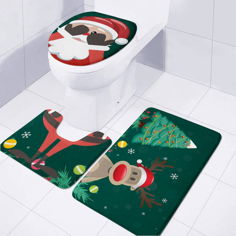 Image of Christmas Toilet Three Pieces Set