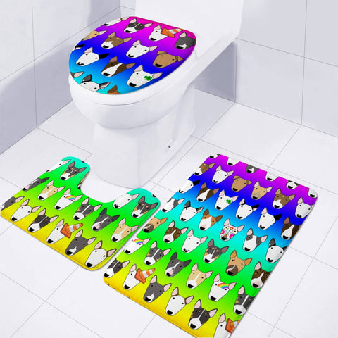 Image of Rainbow Multibull Toilet Three Pieces Set