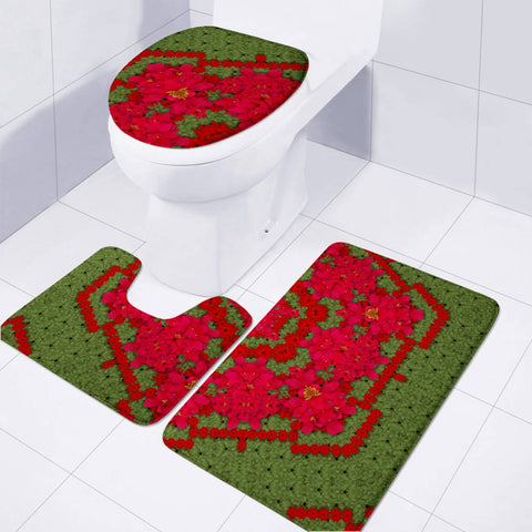 Image of Bloom In Yule  Mandala Season Colors Toilet Three Pieces Set