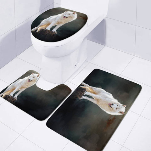 Image of Arctic Wolf Toilet Three Pieces Set