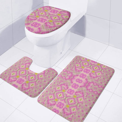 Image of Pink Toilet Three Pieces Set