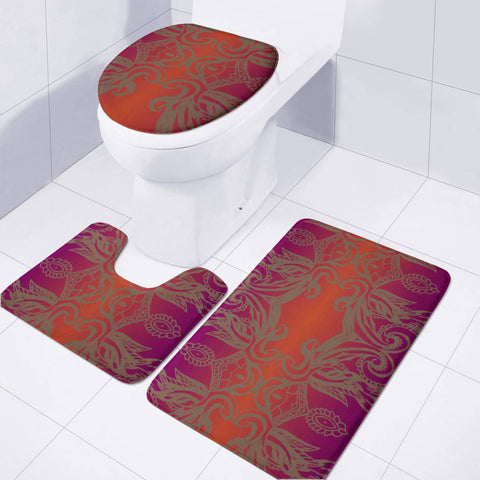 Image of Brown Toilet Three Pieces Set