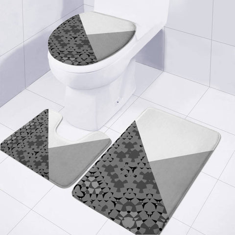 Image of Formes Trio Gris Triangles Toilet Three Pieces Set