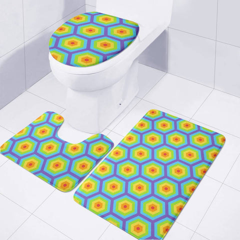 Image of Rainbow Honeycomb Toilet Three Pieces Set