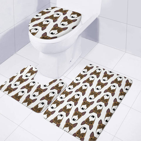 Image of Maya Bull Terrier Toilet Three Pieces Set