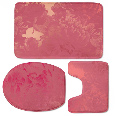 Image of Pink Toilet Three Pieces Set