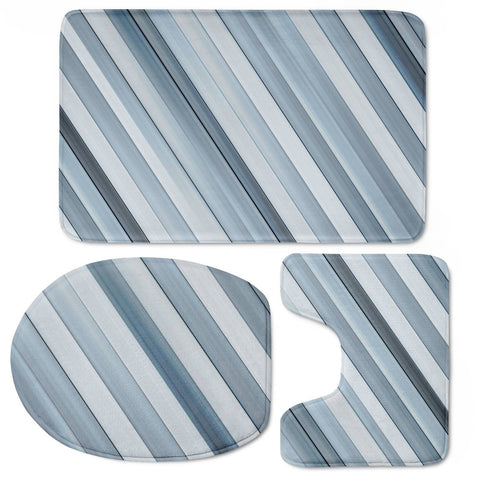 Image of Modern Tech Stripes Pattern Toilet Three Pieces Set