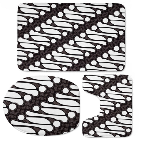 Image of Zebra Stripes Toilet Three Pieces Set