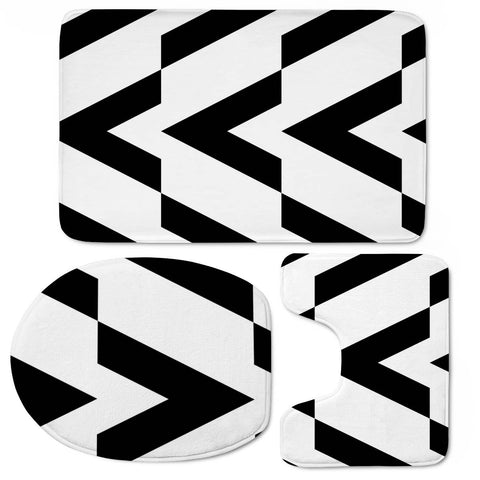 Image of Zebra Style Toilet Three Pieces Set