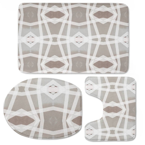 Image of Mudcloth Pattern Design Toilet Three Pieces Set