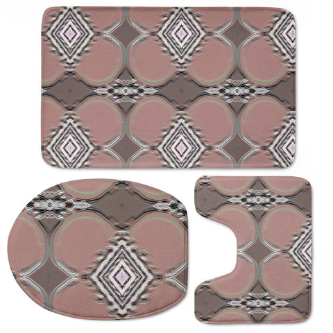 Image of Tribal Shapes Pattern Toilet Three Pieces Set