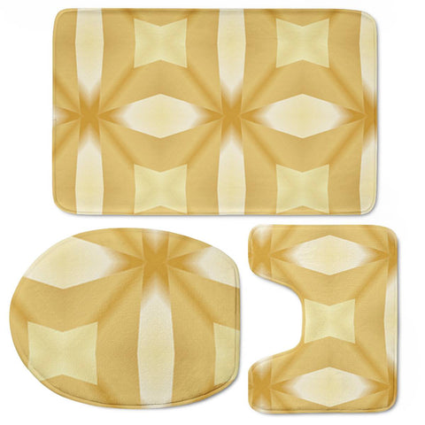 Image of Gold Geometry Toilet Three Pieces Set