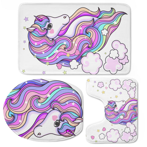 Image of Unicorn Toilet Three Pieces Set