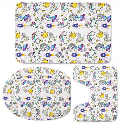 Image of Unicorn Toilet Three Pieces Set