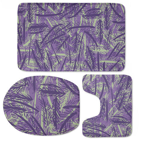 Image of Purple Rose, Foam Green & Gentian Violet Toilet Three Pieces Set