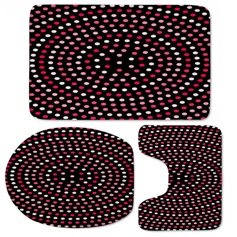 Image of Spiral Dots Toilet Three Pieces Set