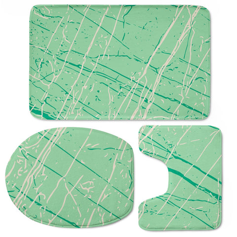 Image of Green Ash, Mint & Buttercream Toilet Three Pieces Set