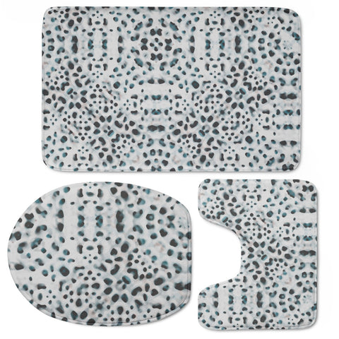 Image of Dots Motif Geometric Print Design Toilet Three Pieces Set