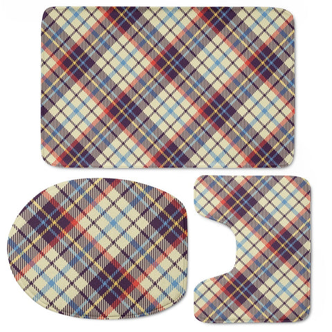 Image of Plaid Glad Toilet Three Pieces Set