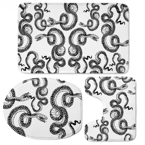 Image of Black Snakes Toilet Three Pieces Set