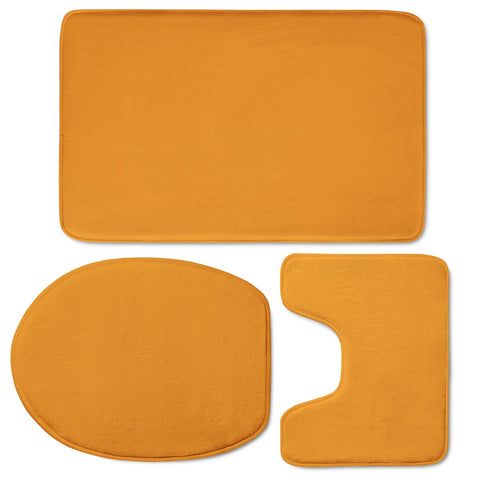Image of Apricot Orange Toilet Three Pieces Set